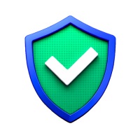 אייקון: סימן וי (✓) ירוק בתוך סמל מגן